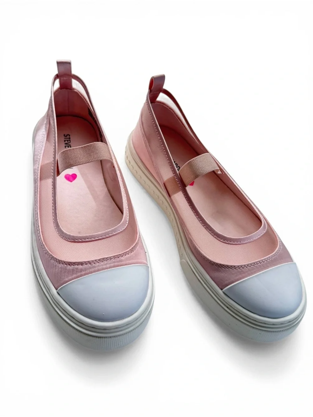 Steve Madden Kids Mary Jane Sneakers Pink Size 3 Elastic Strap Mesh
